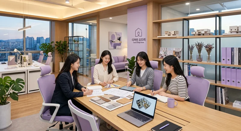 미래형 공간 디자인 이미지